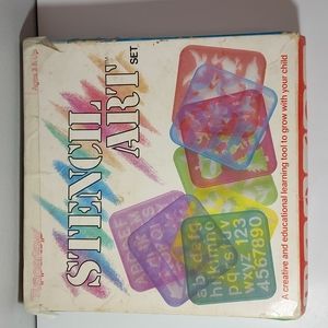 Vintage 1987 Tupperware Tuppertoys Stencil Art stencils kit